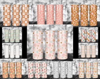 Groovy Tumbler Bundle, Sublimation Design, Png Clipart, 20oz Tumbler, Tumbler Wraps, Metal Tumbler, 12 Water Cup PNG Designs