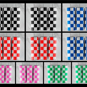 20オンス チェッカーフラッグ タンブラー ラップ、ストレート ラップ デザイン、タンブラー PNG 昇華、10x デザイン
