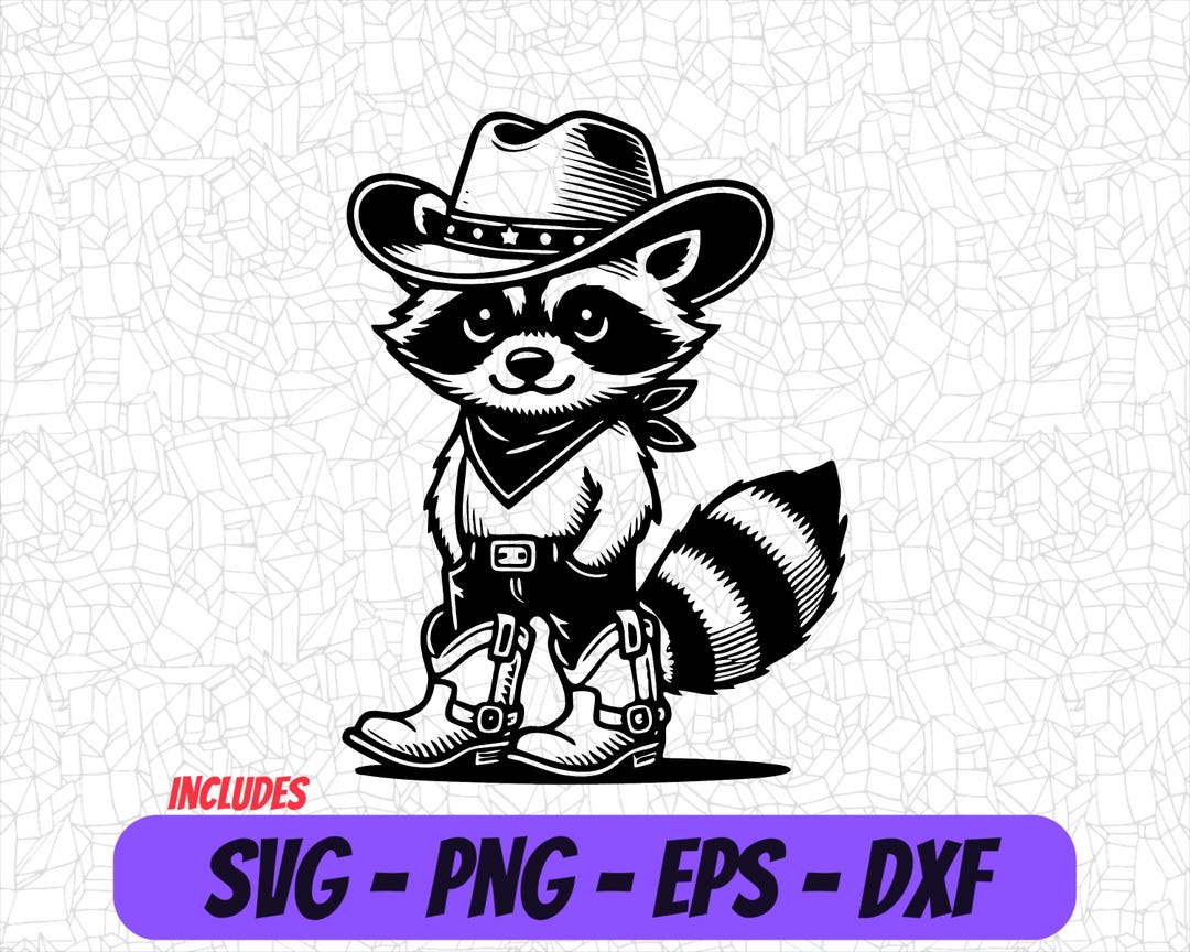 Rascal Svg Raccoon SVG Illustration | Raccoon PNG Logo | Eps Clipart | Cricut Cut ...