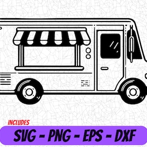 Foodtruck Svg, Mobile Kitchen Png Art, Digital Clipart, Eps File Design, Cricut Cut File, Cameo DXF,  Sublimation File, Street Cart