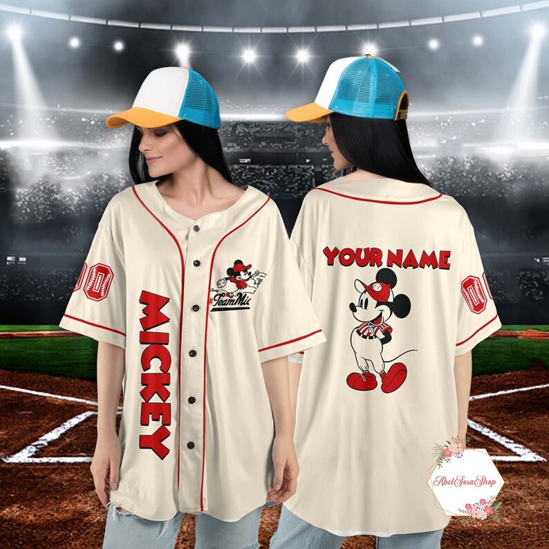Personalize Mickey Baseball Jersey Shirt Mickey Mouse Etsy