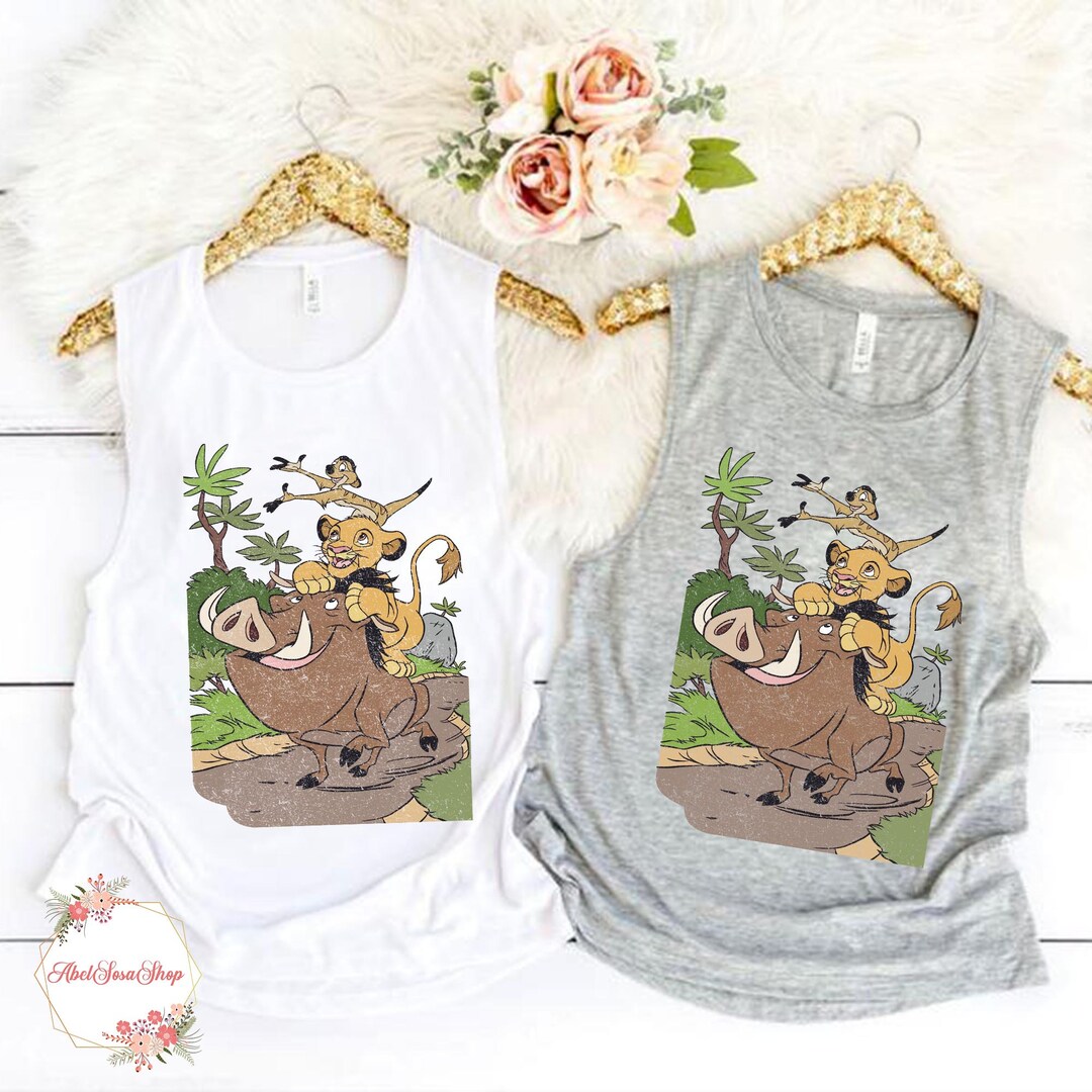 Retro Lion King Tank Top Simba and Timon Tank Hakuna Matata Etsy
