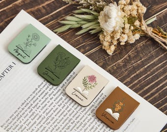 "Personalisierte magnetische Blumen Lesezeichen-ein sinnvolles Geschenk ""Buch"" für Frauen."