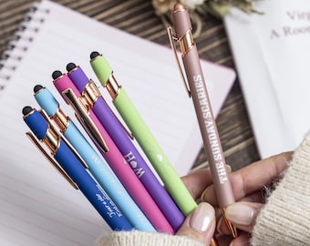 Custom Pen with Soft Touch,Perfect Gift For Company Workmate,Elegant Gift for Women, Gift for For Best Friends,Giveaway Gift,Graduation Gift