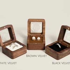Ringbox aus Holz mit benutzerdefiniertem Namen, Ringbox mit Gravur, Ringbox mit Gravur, Ringbox mit Gravur, Ringbox mit Deckel, Ringbox aus Holz Bild 9