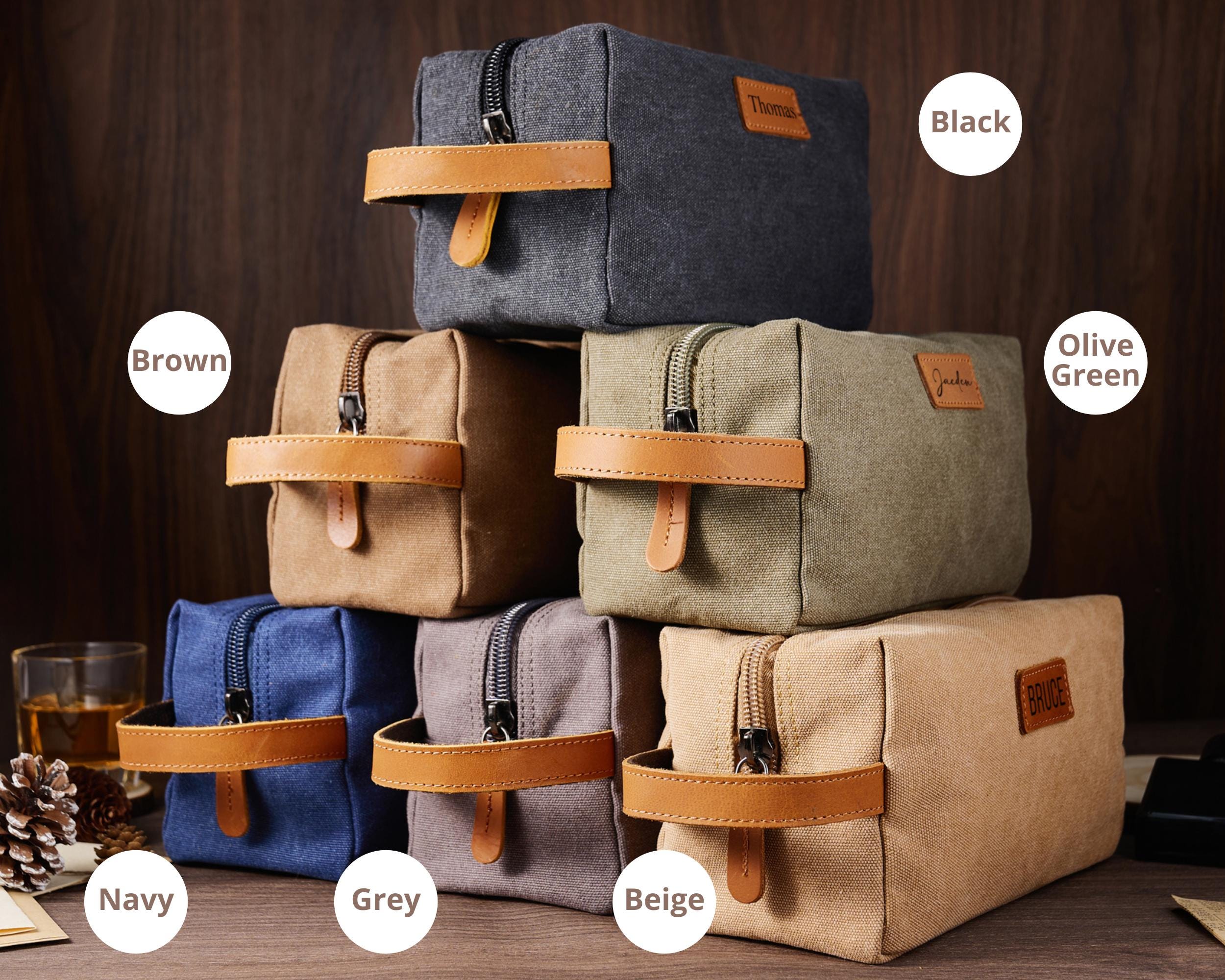 Kulturtasche Toiletten Tasche Leder Personalisierte Kulturtasche