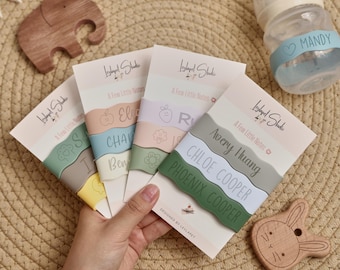Personalisierte Silikon-Flaschenbänder für Babys, ideales Geburtstagsgeschenk für Kinder, gravierte Babyflaschen-Cup-Etiketten für sie, benutzerdefinierte Flaschenetiketten für ihn