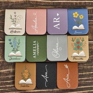 Personalized Magnetic Bookmark Set, Buy 1 Get 1 Free, Birth Flower Bookmark, Custom Book Lover Gift, Bridesmaid Gift, Reader Gift image 8