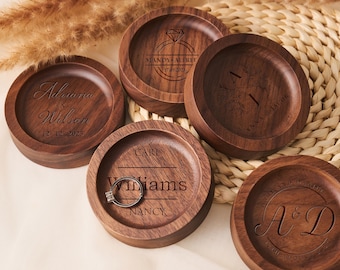 Luxurious Wood Ring Dishes For Her,Personalized Wedding Ring Holder For Anniversary Gift,Handmade Wedding Gift For Bridesmaids,Birthday Gift