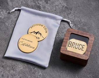 Personalized Decision Coin Gifts for Her,Handmade Decision Maker Gift For Him,Custom Flip To Decide Coin Couples Coin,Ideas Gift For Family