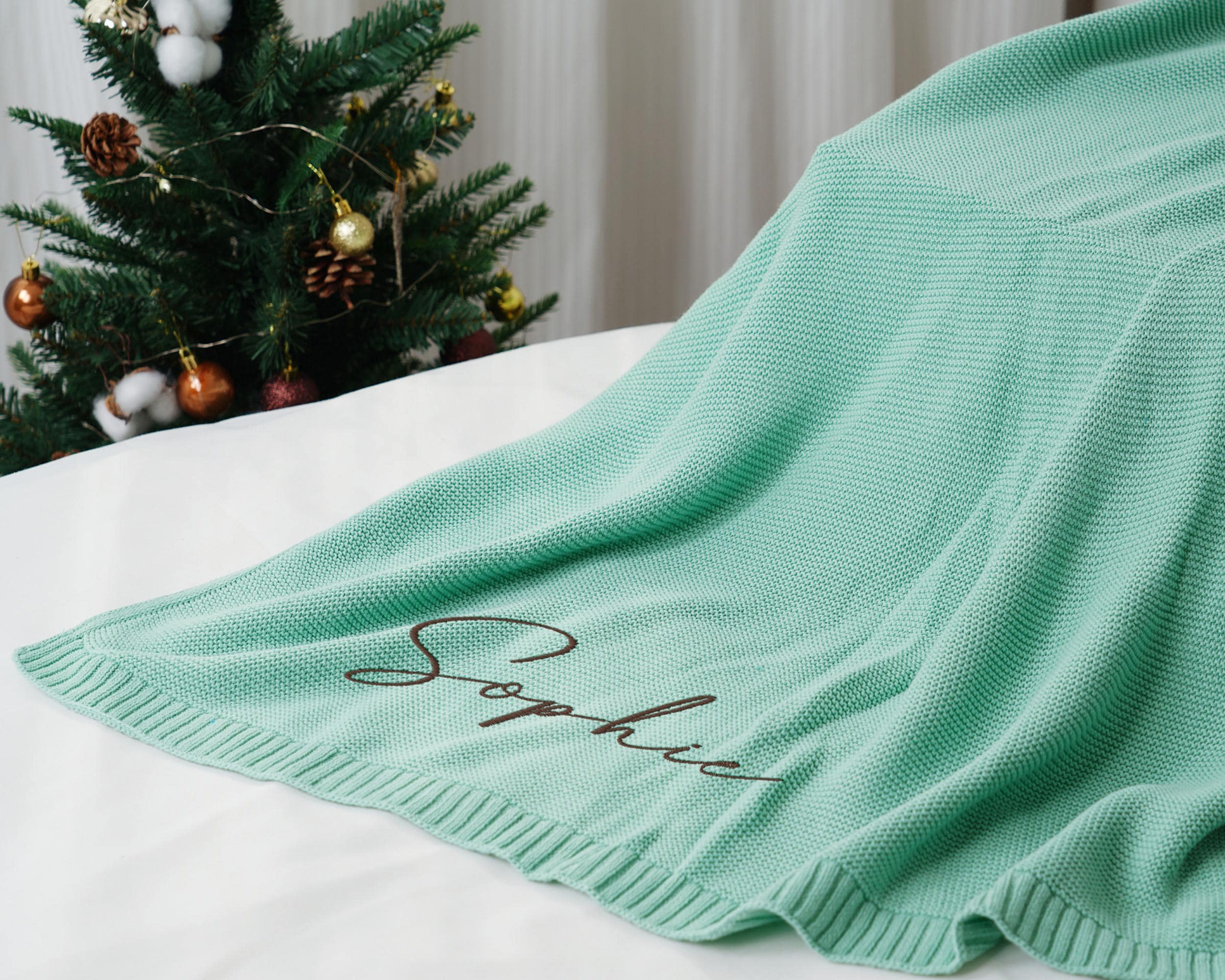 Coperta Personalizzata Per Neonato In Cotone - Con Nome Ricamato, Morbida E Traspirante - Foto 6