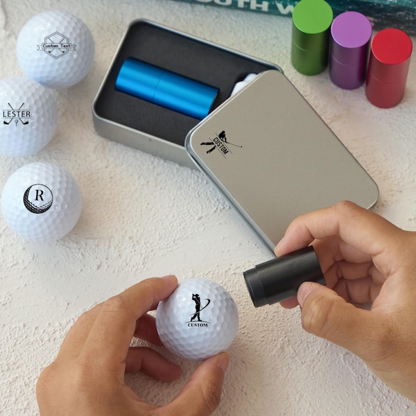 Golf Ball Stamp Personalized, Custom Golf Gift for Dad, Self Inking Golf Ball Marker, Golf Lover Gift, Golf Accessories