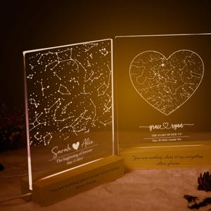 Benutzerdefinierte Sternenkarte nach Datum, personalisierte Konstellationskarte für Hochzeitsgeschenk, Sternenkarte-Nachtlicht für Verlobungsgeschenke, Geschenke für Paare