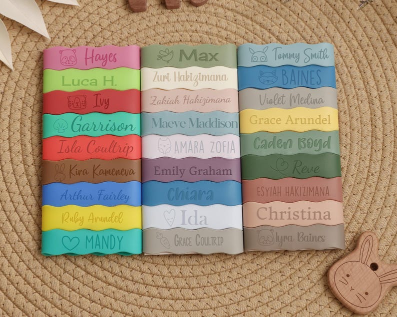 Étiquette de bouteille en silicone personnalisée pour la famille,Étiquette de tasse en silicone sûre pour cadeaux de Noël,Étiquette de bouteille d'eau personnalisée pour bouteille d'enfant image 5