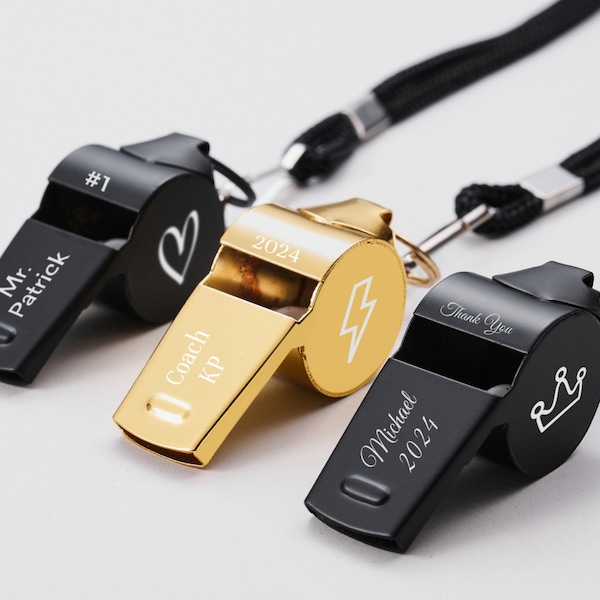 Personalized Coach Whistle With Engraving Gift For Him,Custom Gift For Football Basketball Volleyball Soccer Coaches,Fancy Gift For Teachers