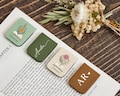 Personalized Magnetic Bookmark Set, Buy 1 Get 1 Free, Birth Flower Bookmark, Custom Book Lover Gift, Bridesmaid Gift, Reader Gift
