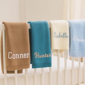 Personalized Newborn Baby Gift For Her And Him,Personalized  Embroidered Name  On The Blankets For Christmas Gifts,Handmade Blanket Gift