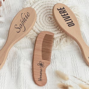 Personalized Wooden Baby Hair Brush For Baby Shower Gift, Custom Baby Keepsake Gift,Handmade  Baby Hairbrush With Engraved Name