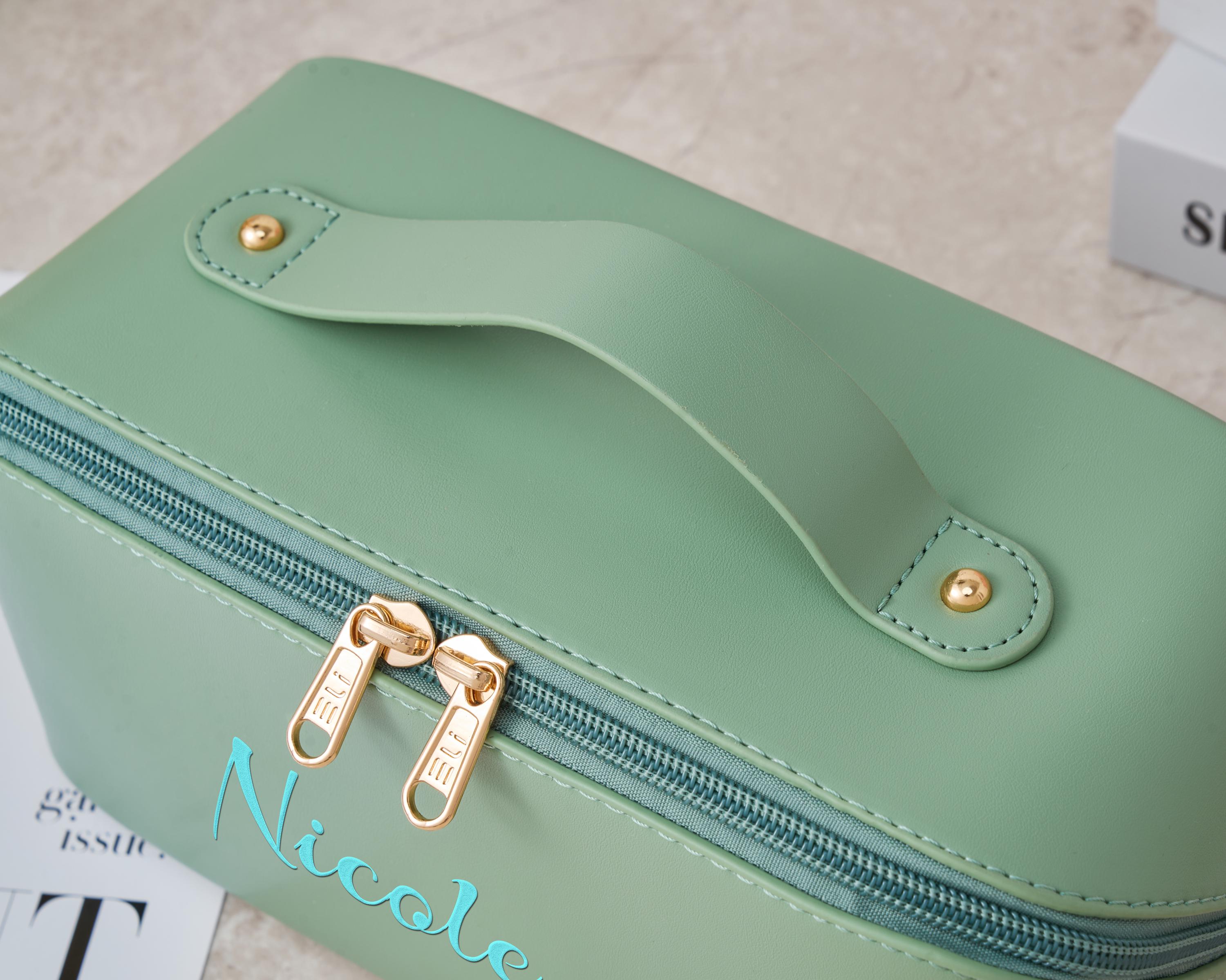 2 Stück Leinen-Tragetaschen Mit Monogramm – Personalisierte Geschenktasche & Make-up-Tasche