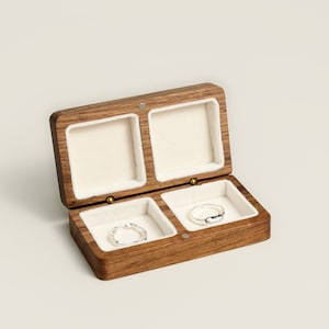Custom Name Wooden Ring Box,Personalized Engagement Ring Box,Wedding Ring Box For Wedding Gift,Anniversary Gift For Brides Bridegroom