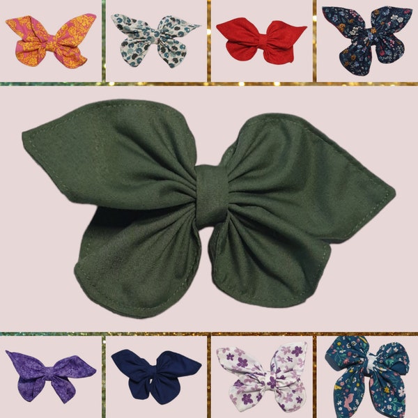 Butterfly Cottagecore Hair Accessory Cute Floral Cotton Hair Clip Handmade Hair Bow for Girls Kawaii Lolita Bow - Bernice Butterfly Hair Bow