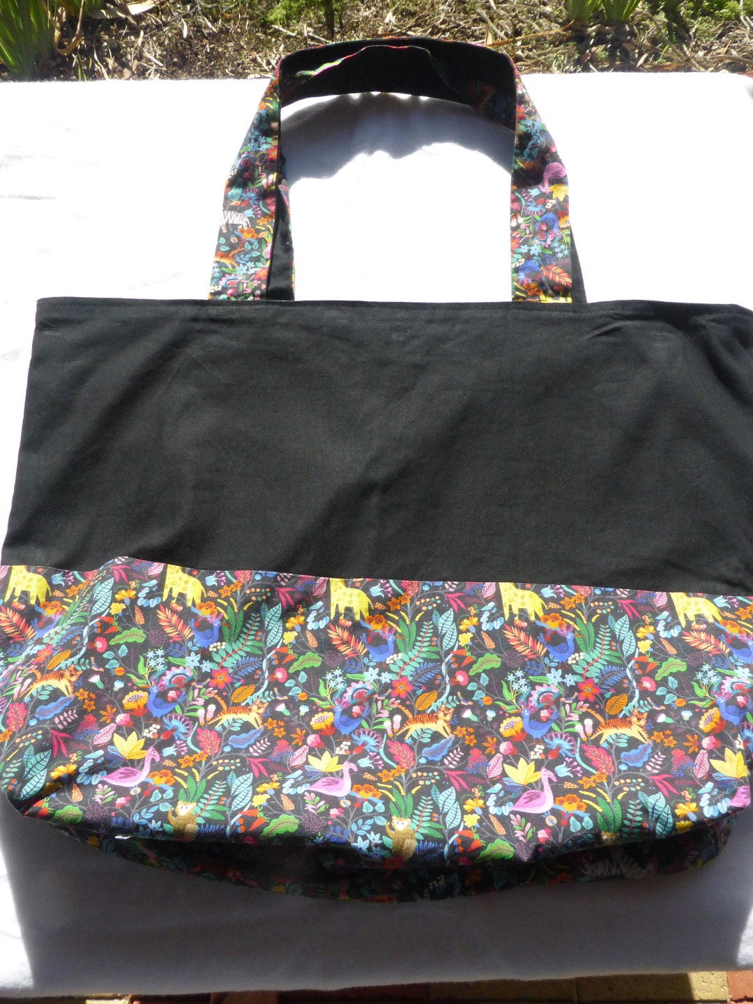 Handmade Fabric Bag Animal Print School Bag Cute Everyday Bag Etsy