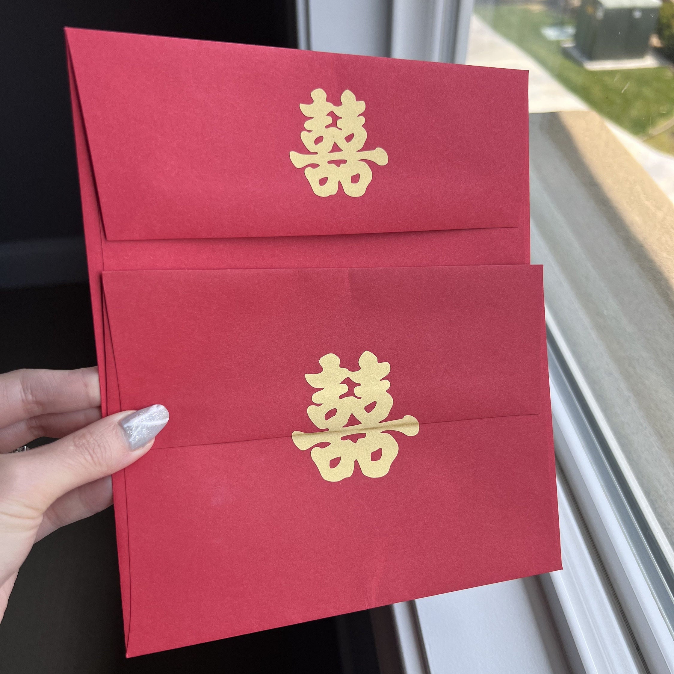 Gold Double Happiness Stickers - Chinese Tea Ceremony Wedding Vinyl ...