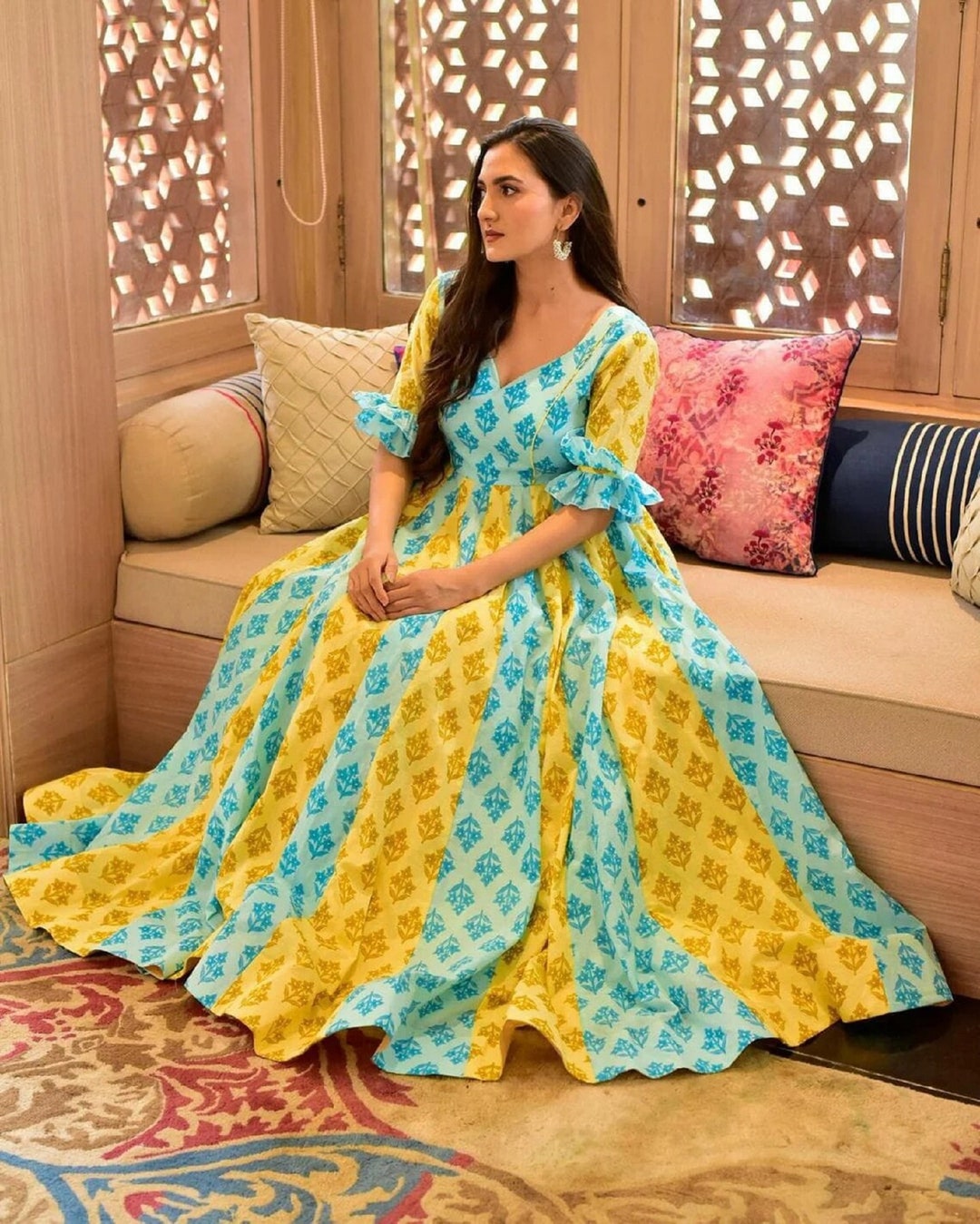 Designer Anarkali Gown Pakistani Ready Made Long Dress Formal - Etsy