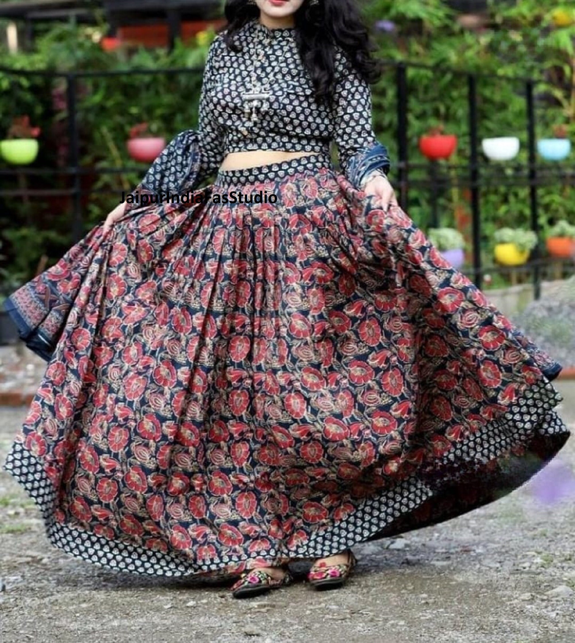 ethnic skirt and shirt