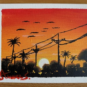 Acrylic Sunset Painting