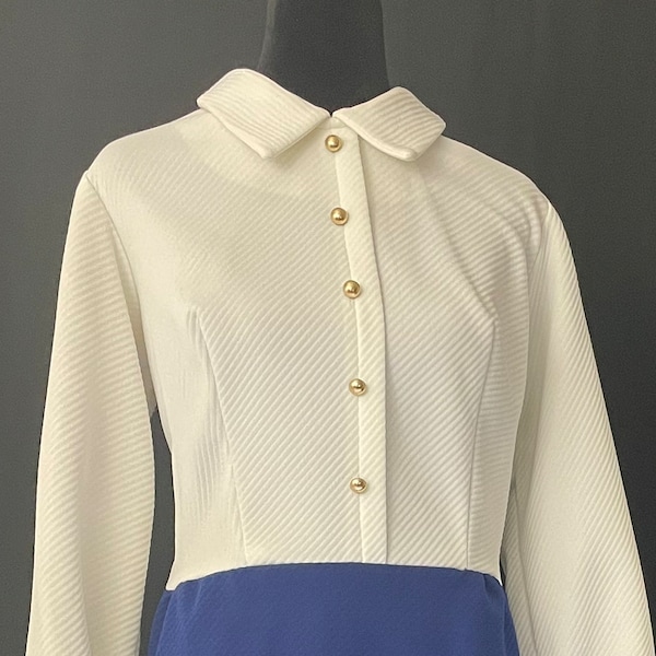 1960s School Girl Uniform Dress- M L