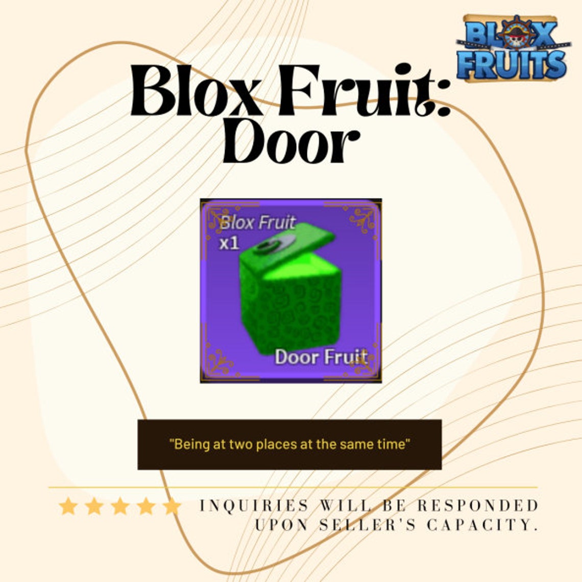 Door Blox Fruits read Description Etsy