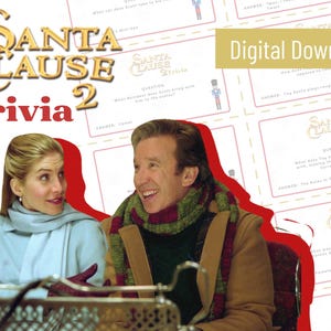Le carte trivia di Santa Clause 2 / Serata di giochi al cinema / Divertimento in famiglia / Natale / Festa di Natale / Buon Natale / Natale / 50 domande originali