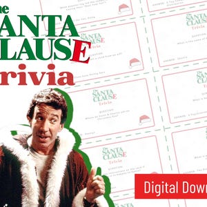 Le carte trivia di Babbo Natale / Serata di giochi al cinema / Divertimento in famiglia / Natale / Festa di Natale / Buon Natale / Natale / 50 domande originali