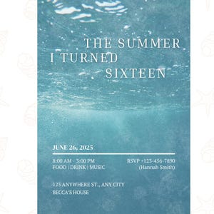 The Summer I Turned Pretty Party Invitation: Cousins Beach Watch Party
