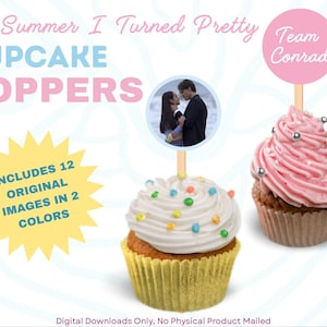 The Summer I Turned Pretty Cupcake Toppers: Cousins Beach Party (PDF Downloadable File)