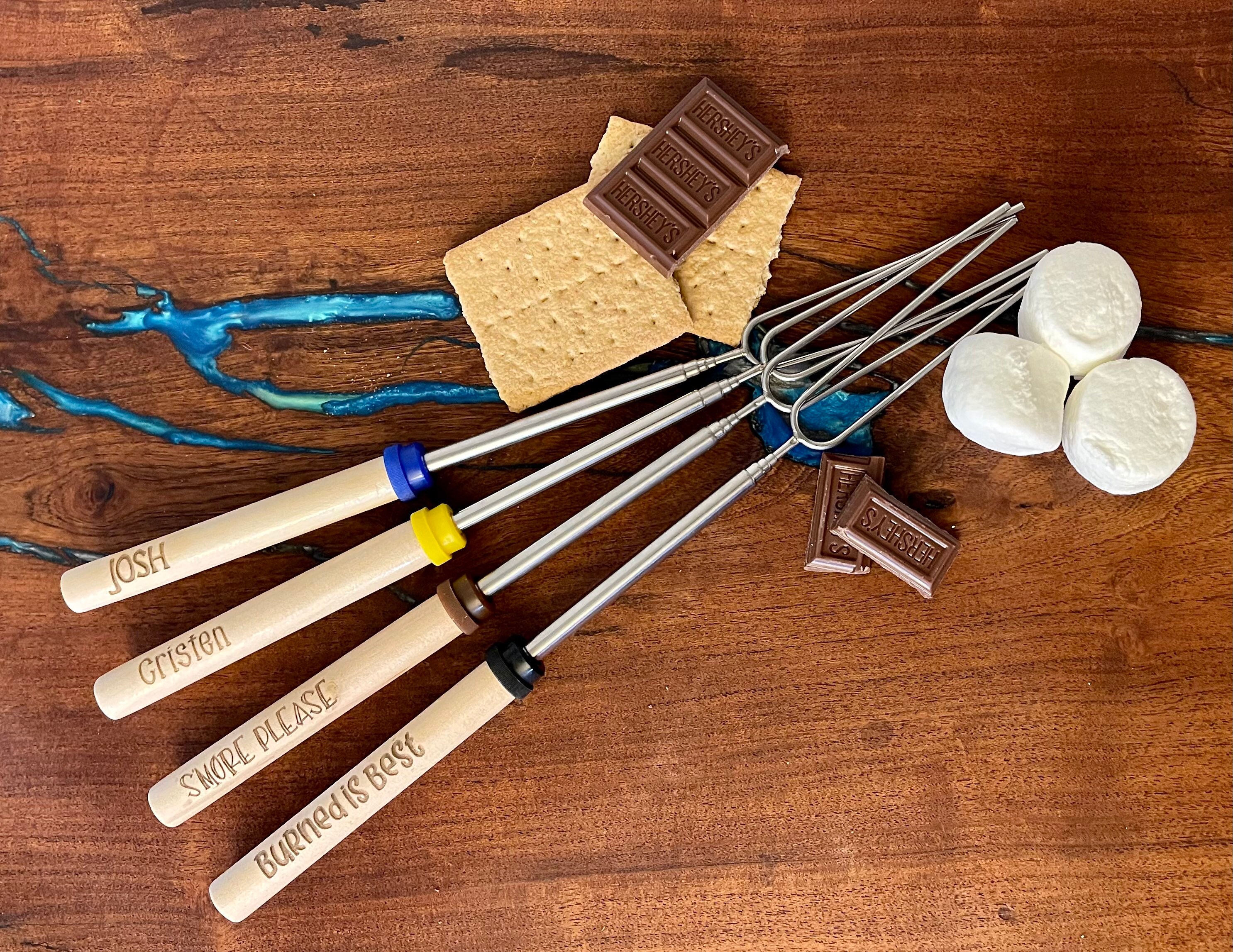 S'mores Roasting Sticks Hot Dog Skewers Etsy