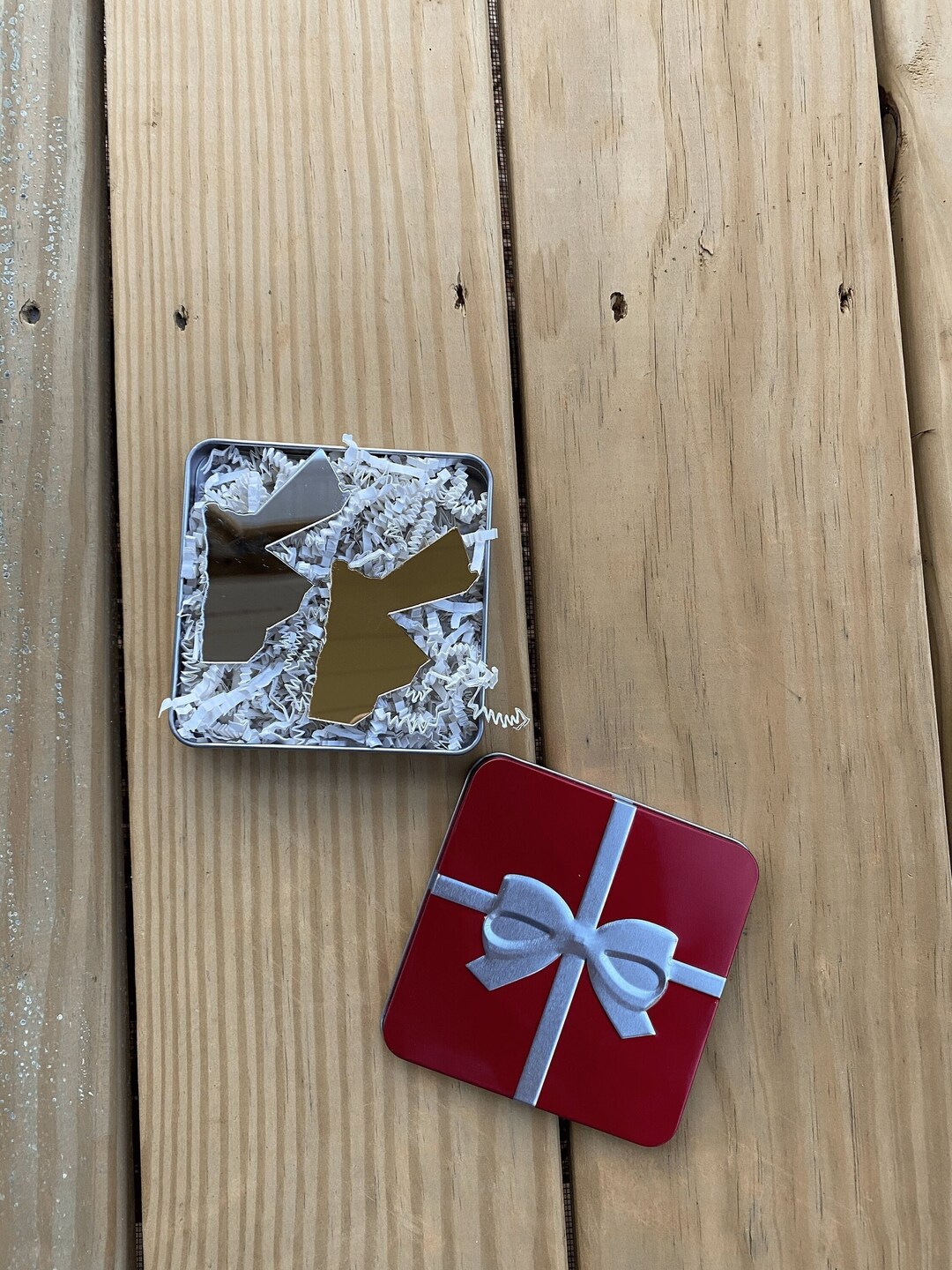 Jordan Map Mirror Reflective Sticker in Gold and Silver Jordanian Map