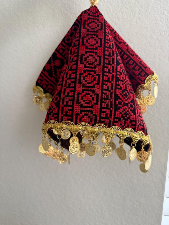 Henna night dancing napkin party favors | Palestinian henna tatreez and keffiyeh party hankerchief | dancing manadeel henna party Palestine