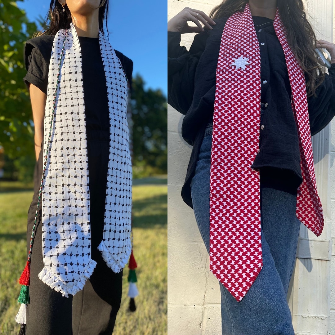 Handmade Palestine/jordan Graduation Sash Gift Palestinian Keffiyeh