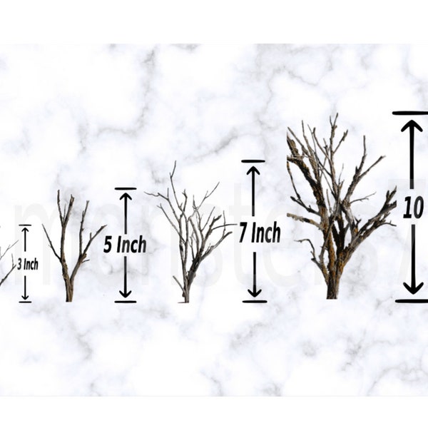 Miniature Tree sagebrush branch Railroad ho Scale Deciduous War gaming Brown Dollhouse Diorama scenic armatures Tree