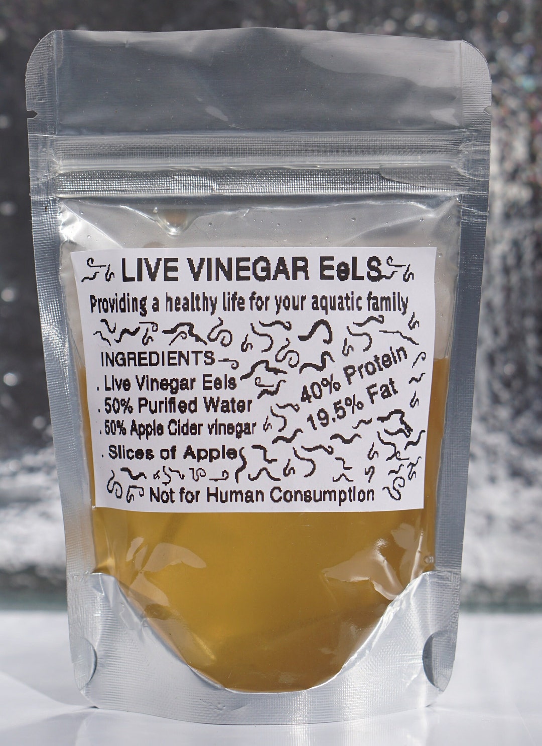 BUY 2 GET 1 FREE 1.5 Oz Live Vinegar Eels Starter Mature Culture Food