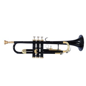 Trumpet Brass Bb, Black lacquered+Brass Finish By Zaimahandicraft with Hard Case,  Used for Marching Concerts Beginners, Ceremonies & Gifts.