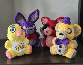Peluche de FNaF hecho a mano y tejido a ganchillo