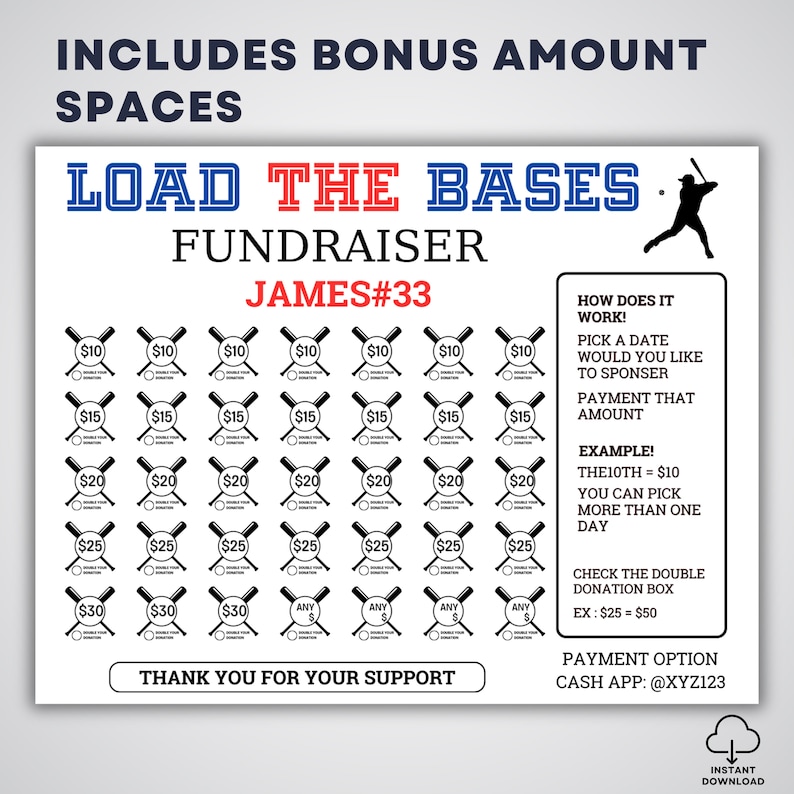 Editable Baseball Fundraiser Calendar Template Baseball Fundraiser Editable Baseball Fundraiser Calendar Template Baseball Fundraiser