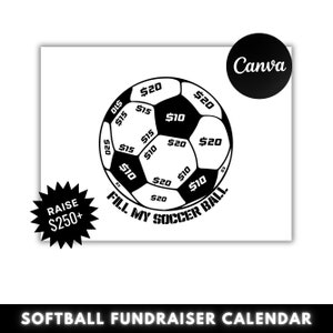 Editable Soccer Calendar Fundraiser Template, Clear The Board Fundraising Made Easy, Soccer Pick a Date to Donate, 8.5x11 Digital Download