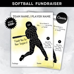 Softball Calendar Fundraiser, Calendar Fundraiser, Player Fill In Fundraiser, Pay the Date, Pay the Date Template Custom Softball Template