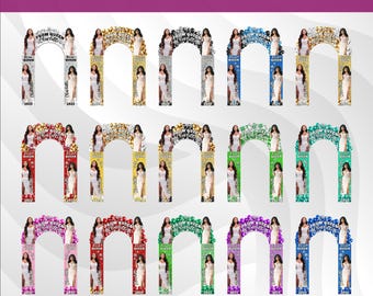 Modello di decorazione per arco di ballo: sfondo fotografico della classe del 2025 (download digitale)