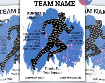 Editable MEN Track Fundraiser, Track Fundraising Flyer Pick a Date