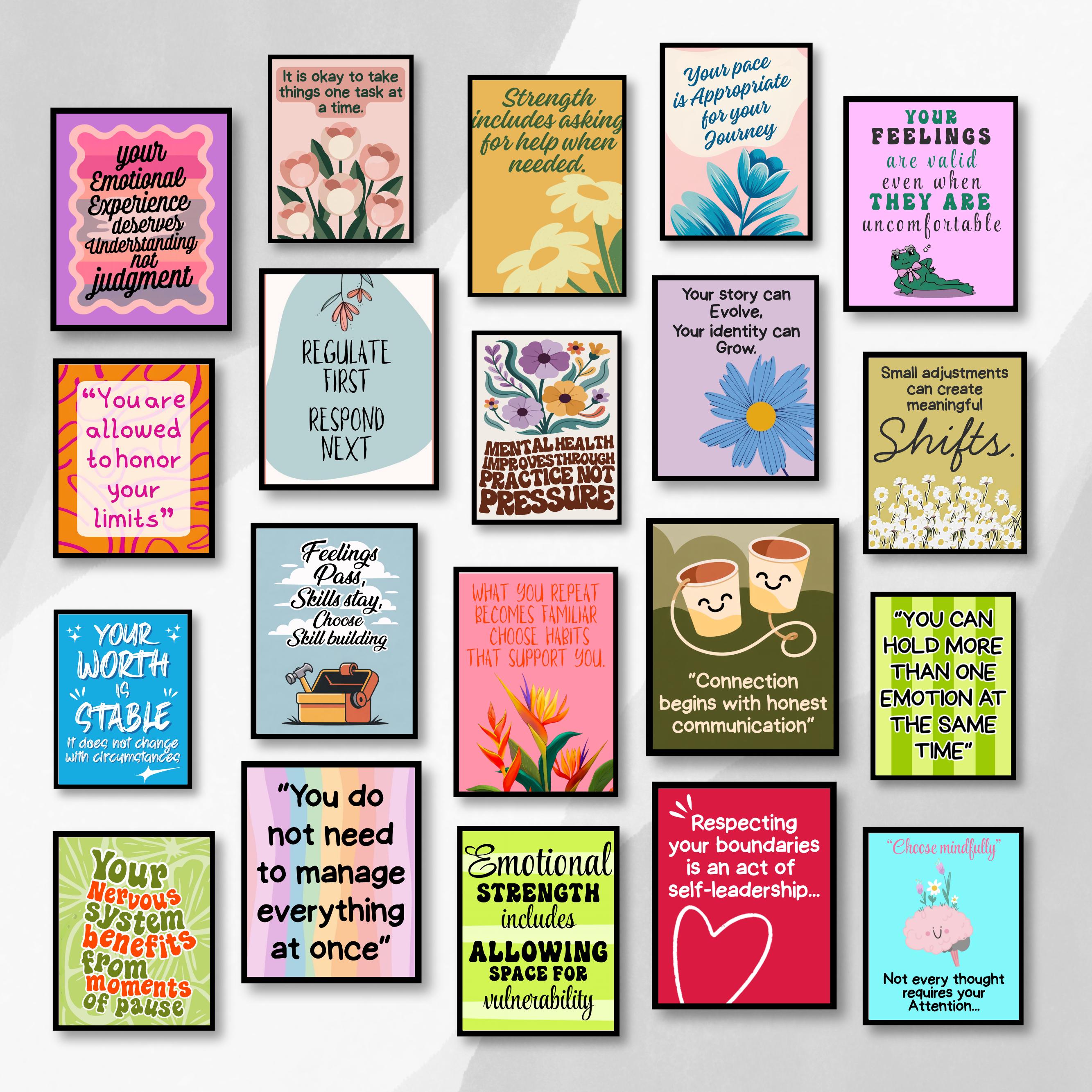 Mental Health Bundle, 200+ Wall Art Prints for Therapy Office Decor ...